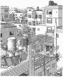 Sacco-Footnotes-in-Gaza-city-scene